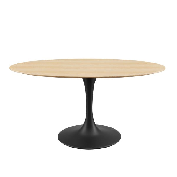 Lippa 60" Artificial Marble Oval Dining Table By Modway