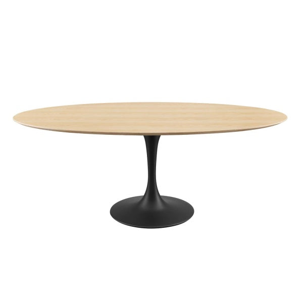 Lippa 78" Oval Artificial Marble Dining Table By Modway