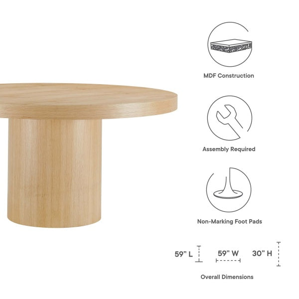 Gratify 60" Round Dining Table By Modway