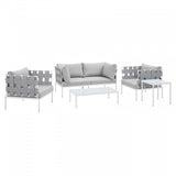 Harmony 5-Piece Sunbrella Outdoor Patio Aluminum Furniture Set | Polyester by Modway