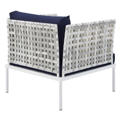 Harmony 6-Piece Sunbrella Basket Weave Outdoor Patio Aluminum Seating Set by Modway