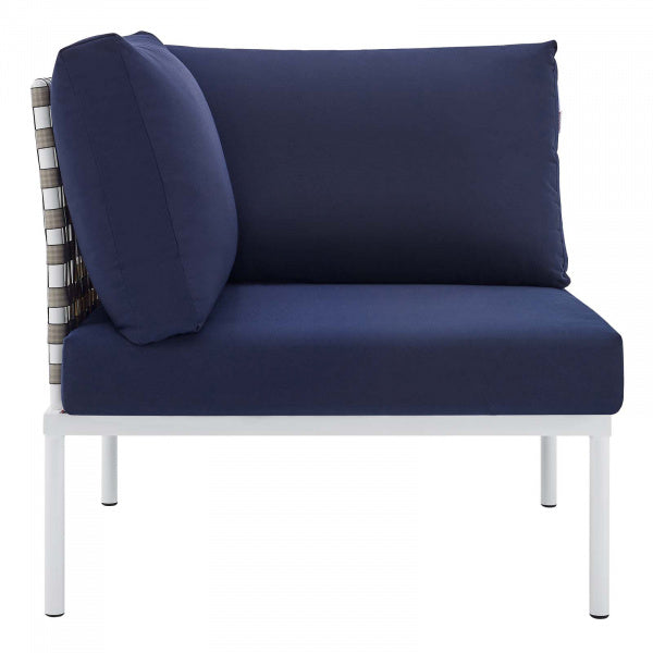 Harmony 8-Piece Sunbrella Basket Weave Outdoor Patio Aluminum Sectional Sofa Set by Modway