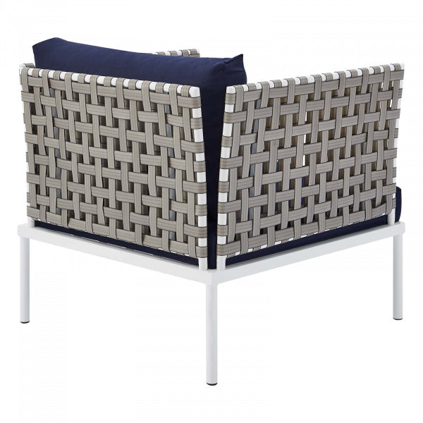 Harmony 8-Piece Sunbrella Basket Weave Outdoor Patio Aluminum Seating Set by Modway