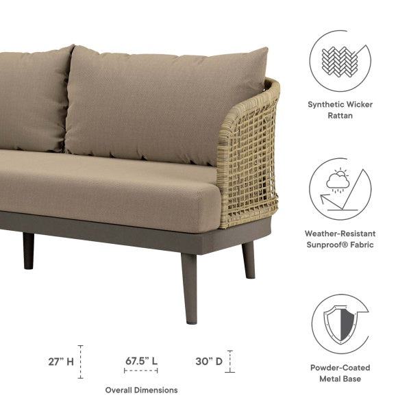 Meadow Outdoor Patio Sofa By Modway