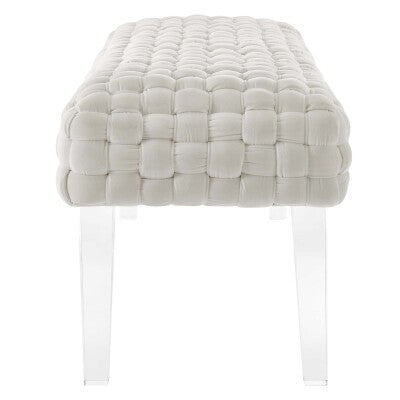 Prologue Woven Performance Velvet Ottoman by Modway