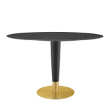 Zinque 48" Oval Artificial Marble Dining Table By Modway