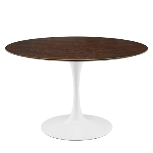 Lippa 48" Dining Table in White Cherry Walnut By Modway