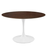 Lippa 48" Dining Table in White Cherry Walnut By Modway