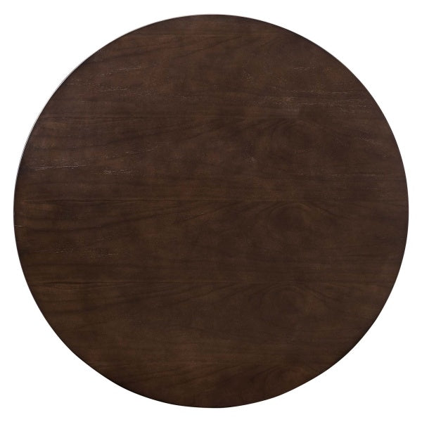 Lippa 36" Wood Dining Table Gold Cherry Walnut By Modway