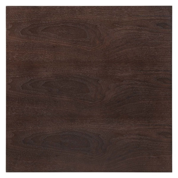 Lippa 28" Square Wood Dining Table Gold Cherry Walnut By Modway