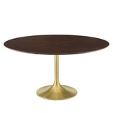 Lippa 60" Oval Artificial Marble Dining Table By Modway