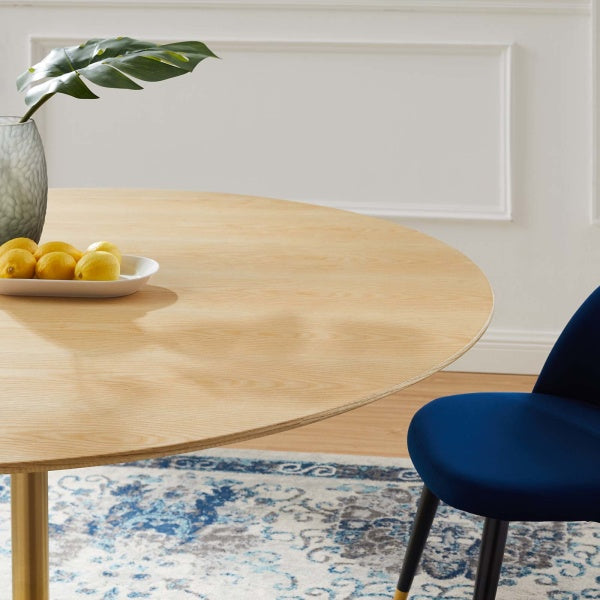 Lippa 60" Oval Artificial Marble Dining Table By Modway