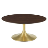 Lippa 36" Wood Coffee Table Gold Cherry Walnut By Modway