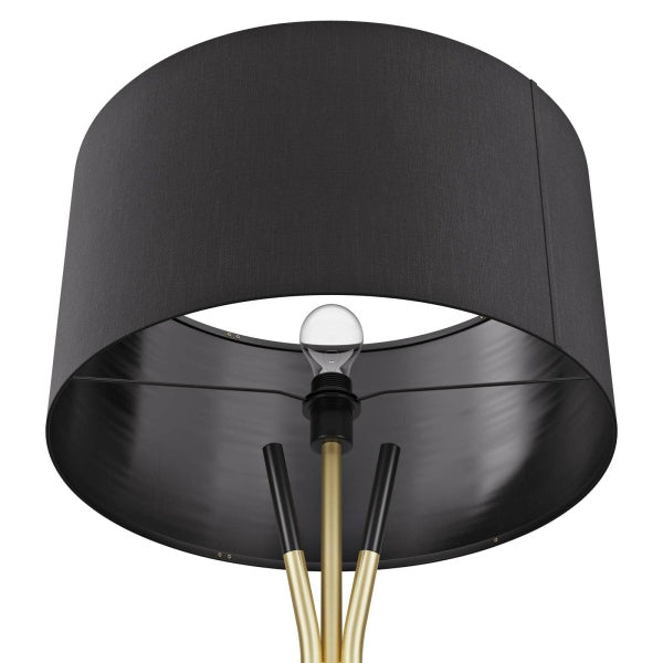Audrey Standing Floor Lamp in Black | Satin by Modway