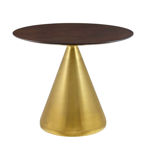 Tupelo 36" Dining Table Gold Cherry Walnut By Modway