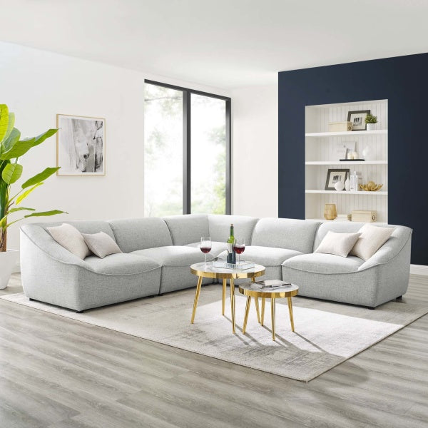 Comprise 5-Piece Sectional Sofa | Polyester by Modway