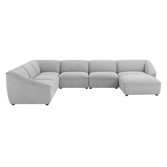 Comprise 7-Piece Sectional Sofa Light Gray | Polyester by Modway