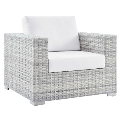 Convene 4-Piece Outdoor Patio Set Light Gray White by Modway