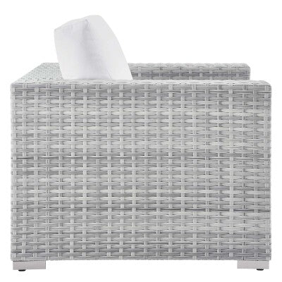 Convene 4-Piece Outdoor Patio Set Light Gray White by Modway