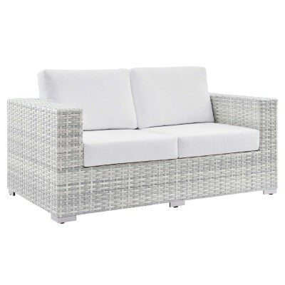 Convene 4-Piece Outdoor Patio Set Light Gray White by Modway