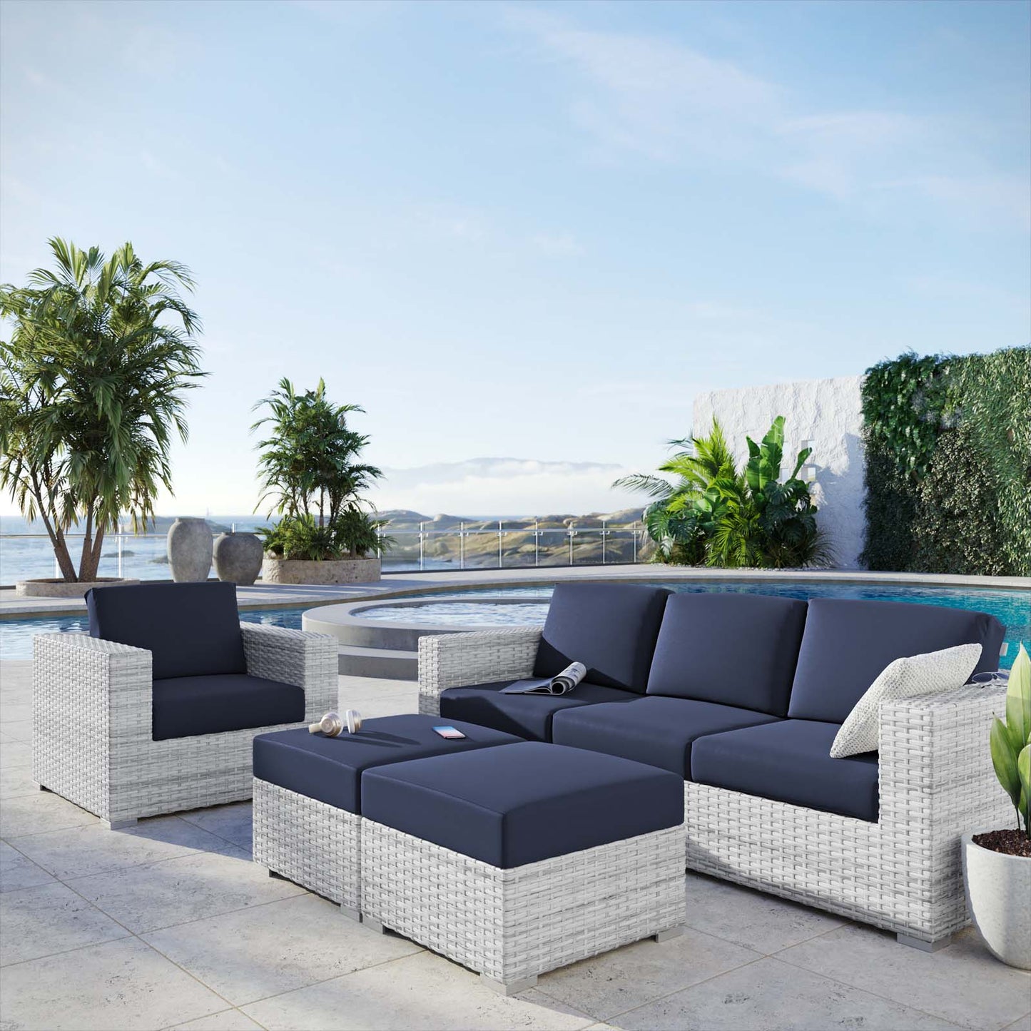 Convene 4Piece Outdoor Patio Set by Modway