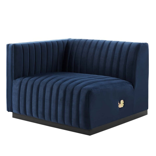 Conjure Channel Tufted Performance Velvet Left-Arm Chair by Modway