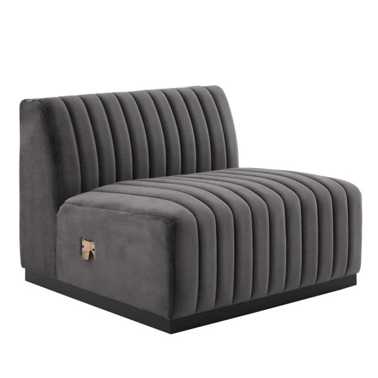Conjure Channel Tufted Performance Velvet Armless Chair by Modway