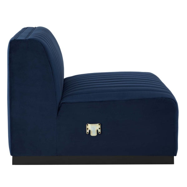 Conjure Channel Tufted Performance Velvet Armless Chair by Modway
