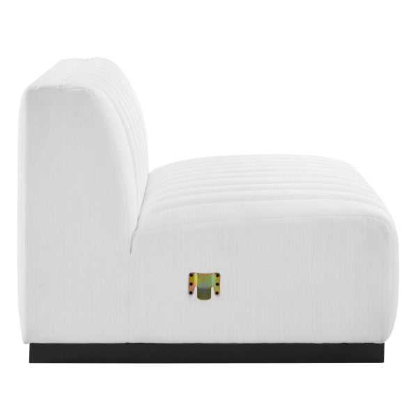 Conjure Channel Tufted Upholstered Fabric Armless Chair by Modway