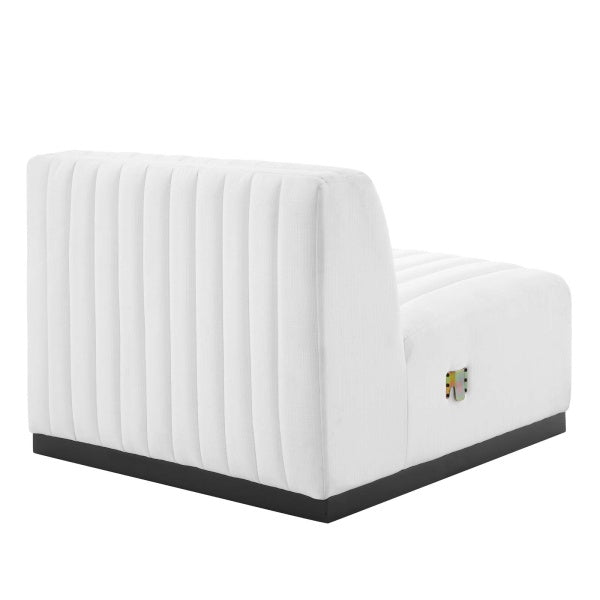 Conjure Channel Tufted Upholstered Fabric Armless Chair by Modway