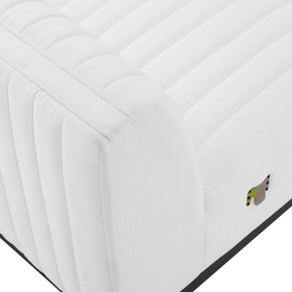 Conjure Channel Tufted Upholstered Fabric Armless Chair by Modway