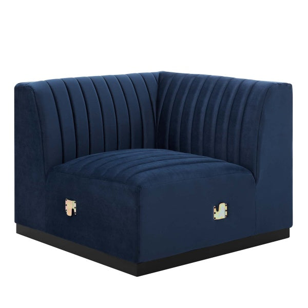 Conjure Channel Tufted Performance Velvet Left Corner Chair by Modway