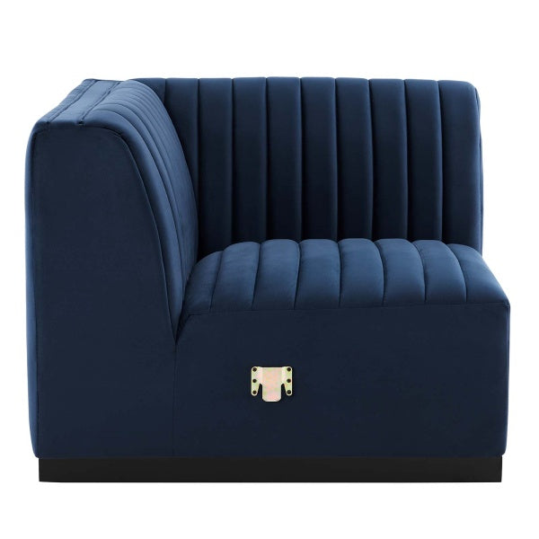 Conjure Channel Tufted Performance Velvet Left Corner Chair by Modway
