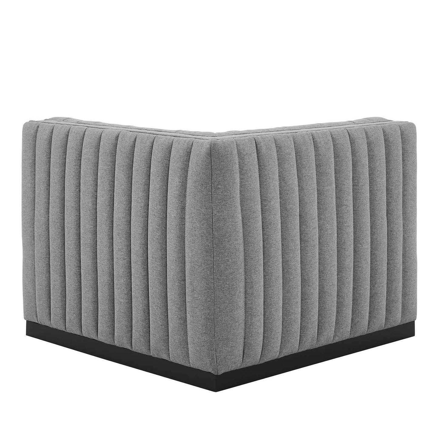 Conjure Channel Tufted Upholstered Fabric Left Corner Chair by Modway