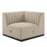 Conjure Channel Tufted Upholstered Fabric Right Corner Chair by Modway