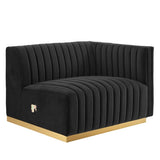 Conjure Channel Tufted Performance Velvet Right Corner Chair