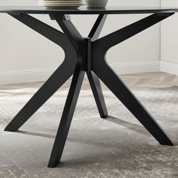 Traverse 47" Dining Table in Black Black By Modway