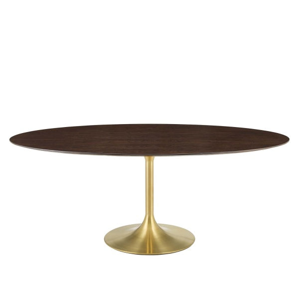 Lippa 78" Oval Artificial Marble Dining Table By Modway