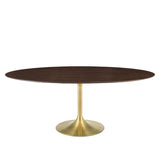 Lippa 78" Oval Artificial Marble Dining Table By Modway