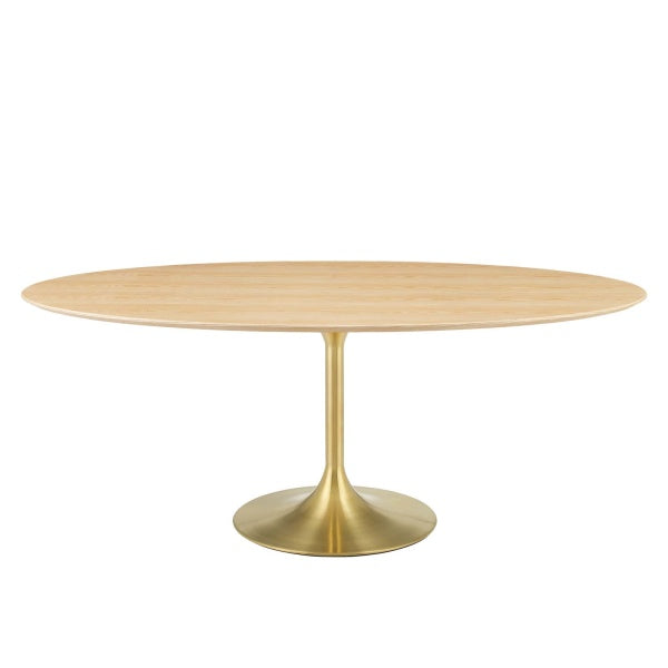 Lippa 78" Oval Artificial Marble Dining Table By Modway