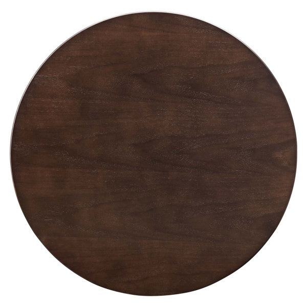 Lippa 28" Wood Bar Table Gold Cherry Walnut By Modway