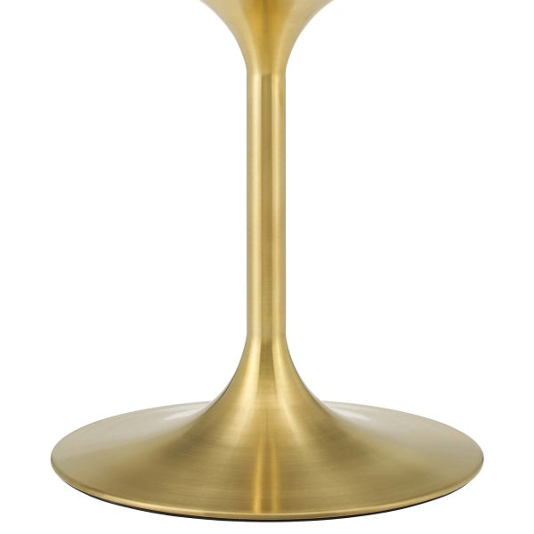 Lippa 28" Square Wood Bar Table Gold Cherry Walnut By Modway