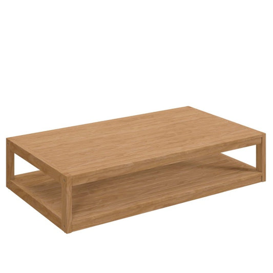 Carlsbad Teak Wood Outdoor Patio Coffee Table in Natural by Modway