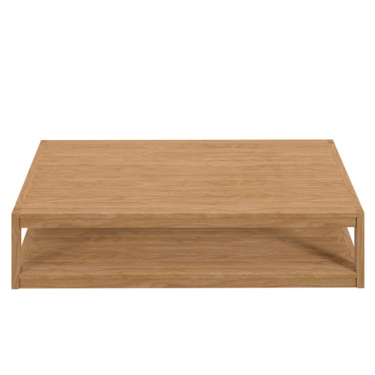 Carlsbad Teak Wood Outdoor Patio Coffee Table in Natural by Modway