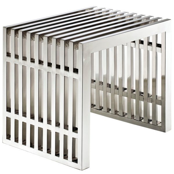 Gridiron Small Stainless Steel Bench By Modway