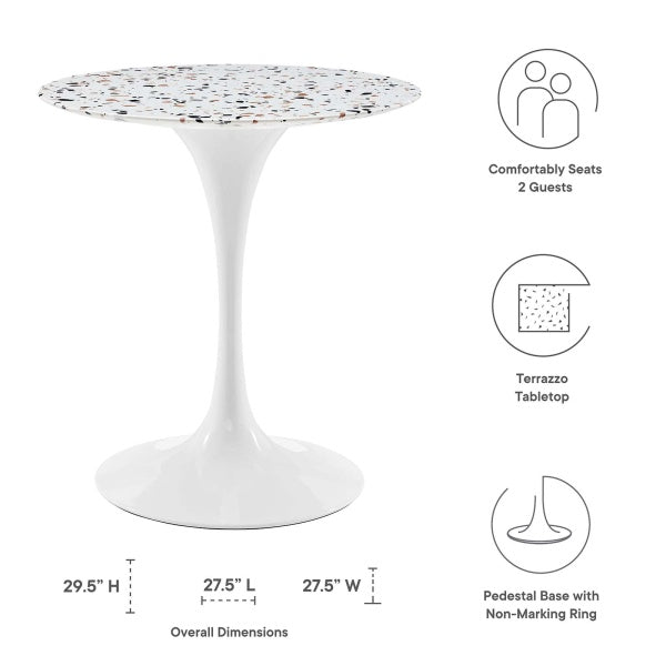 Lippa 28" Round Terrazzo Dining Table By Modway