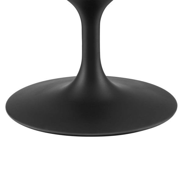 Lippa 28" Round Terrazzo Coffee Table in Black White by Modway