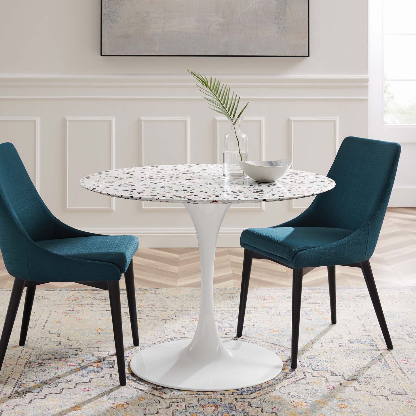 Lippa 40" Round Terrazzo Dining Table By Modway