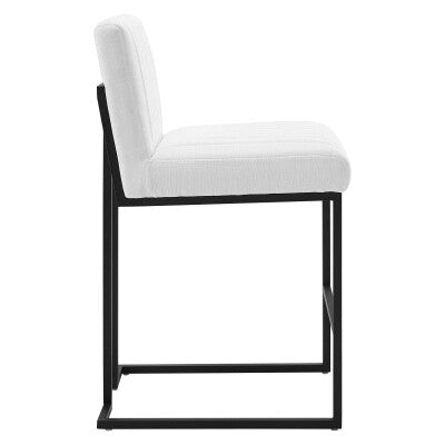 Indulge Channel Tufted Fabric Counter Stools (Set of 2) | Polyester by Modway
