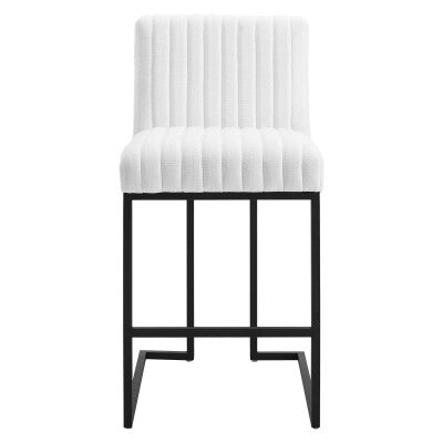 Indulge Channel Tufted Fabric Counter Stools (Set of 2) | Polyester by Modway